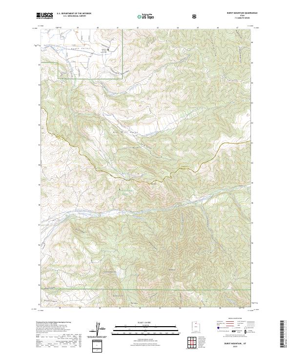 US Topo 7.5-minute map for Durst Mountain UT