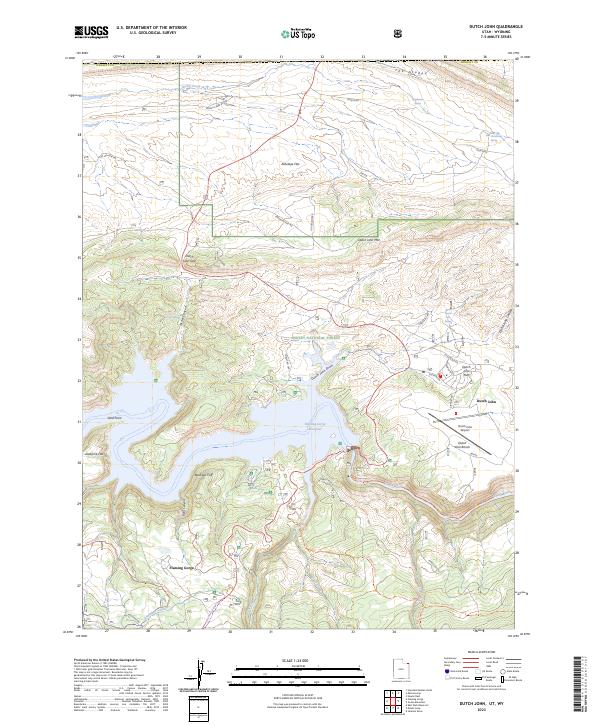 US Topo 7.5-minute map for Dutch John UTWY