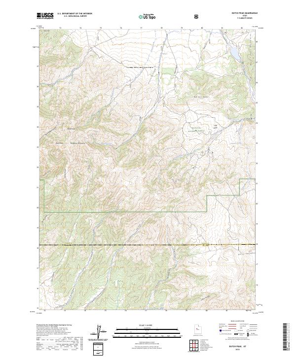 US Topo 7.5-minute map for Dutch Peak UT