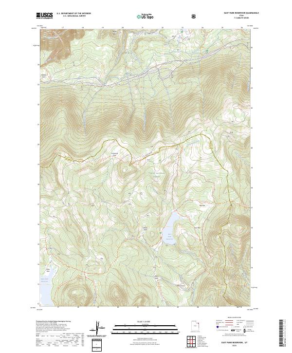 US Topo 7.5-minute map for East Park Reservoir UT