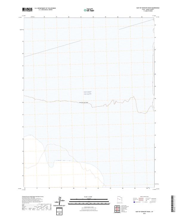 US Topo 7.5-minute map for East of Goshute Wash UT