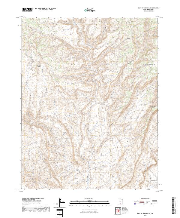 US Topo 7.5-minute map for East of the Navajo UT