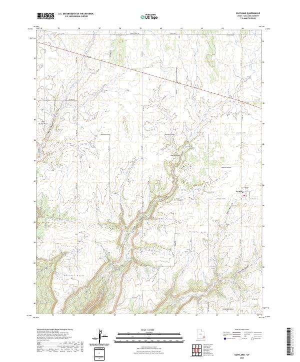 US Topo 7.5-minute map for Eastland UT