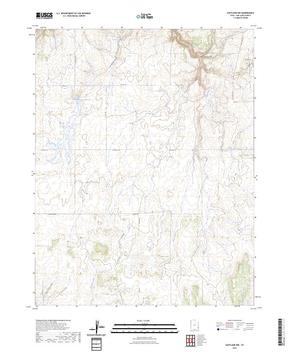 US Topo 7.5-minute map for Eastland NW UT