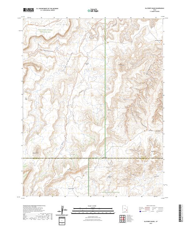 US Topo 7.5-minute map for Elaterite Basin UT