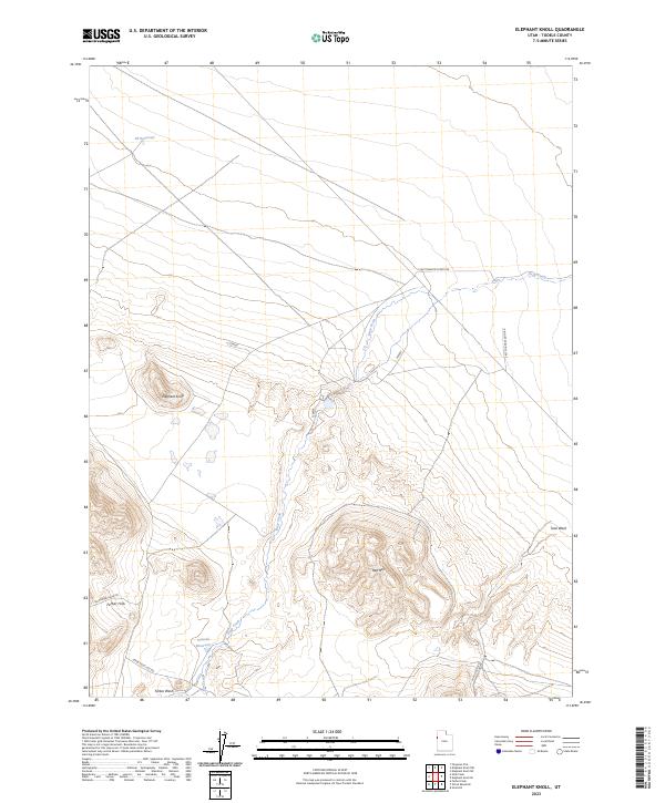 US Topo 7.5-minute map for Elephant Knoll UT