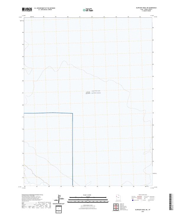 US Topo 7.5-minute map for Elephant Knoll NE UT