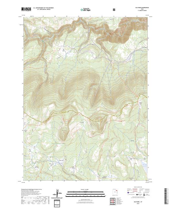 US Topo 7.5-minute map for Elk Park UT