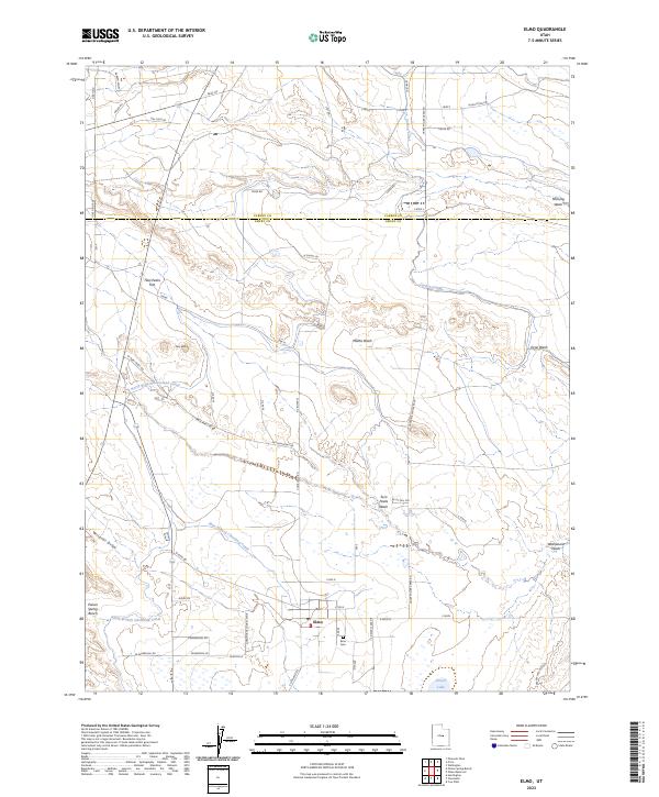 US Topo 7.5-minute map for Elmo UT