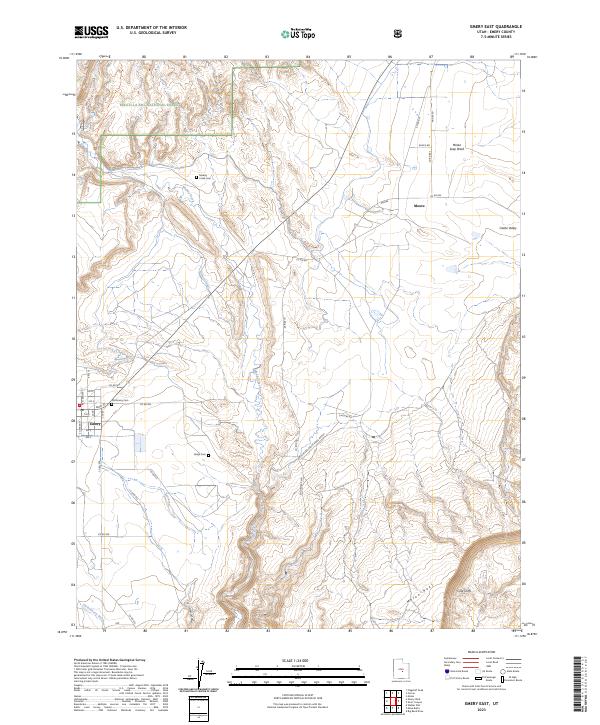 US Topo 7.5-minute map for Emery East UT