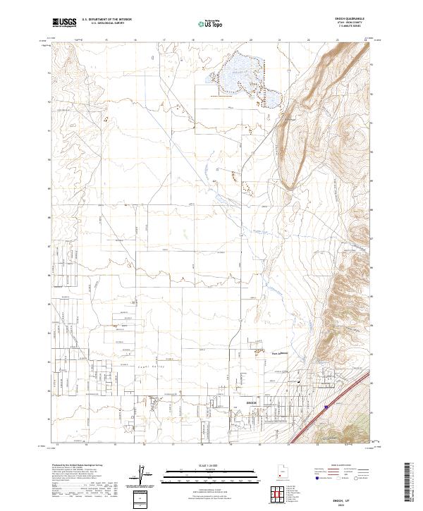 US Topo 7.5-minute map for Enoch UT