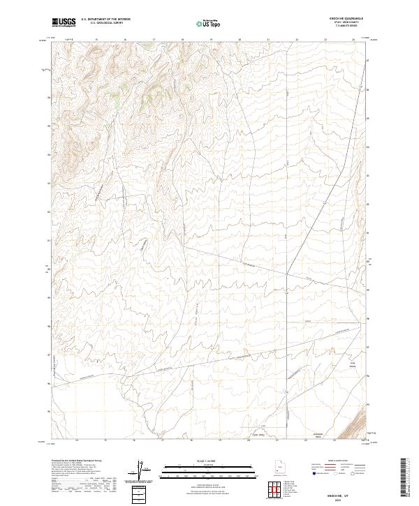 US Topo 7.5-minute map for Enoch NE UT