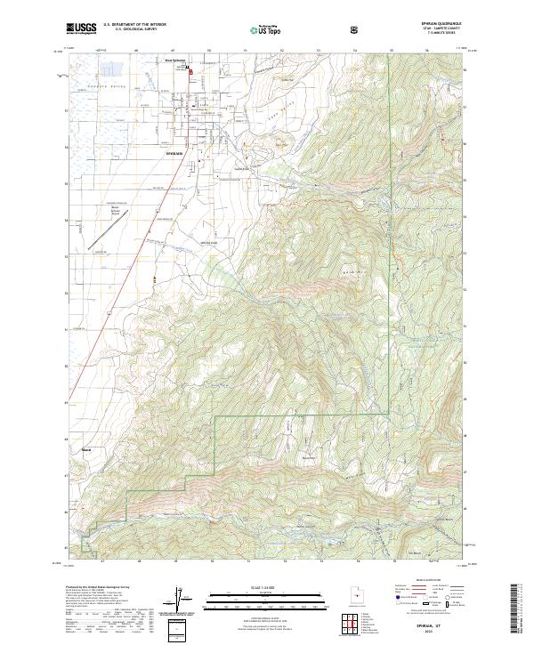 US Topo 7.5-minute map for Ephraim UT