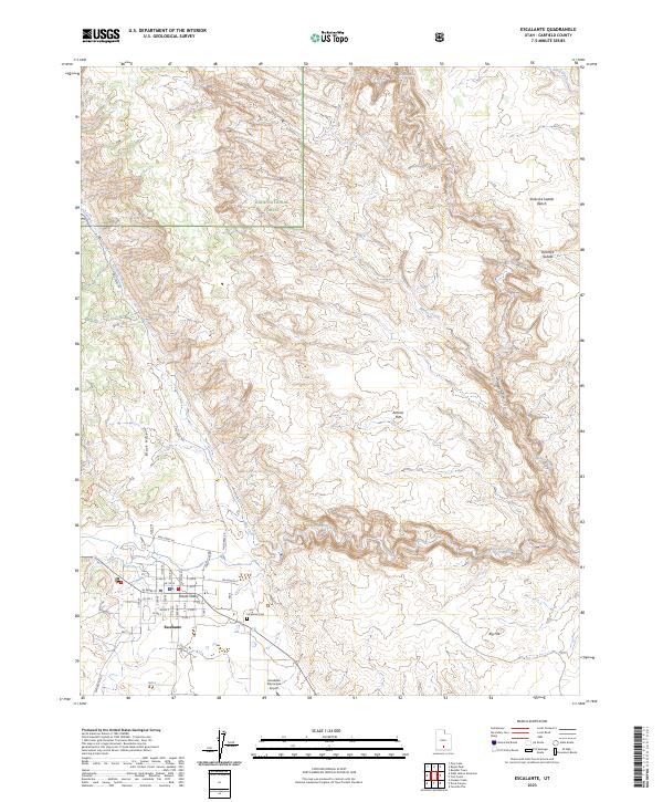 US Topo 7.5-minute map for Escalante UT