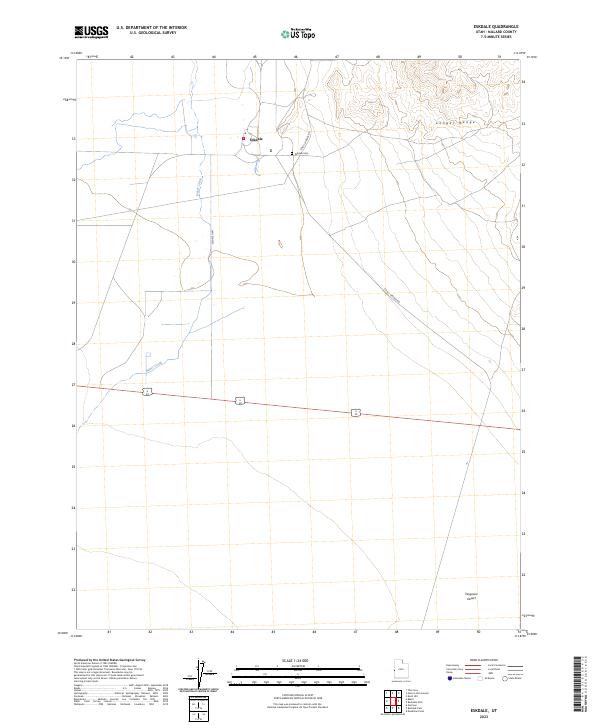 US Topo 7.5-minute map for Eskdale UT