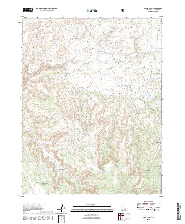 US Topo 7.5-minute map for Fable Valley UT