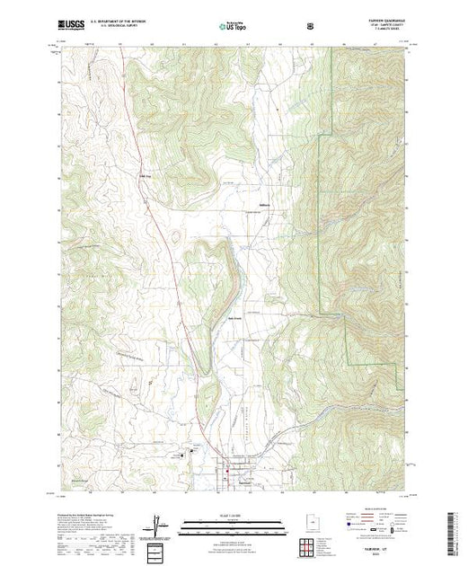 US Topo 7.5-minute map for Fairview UT – American Map Store