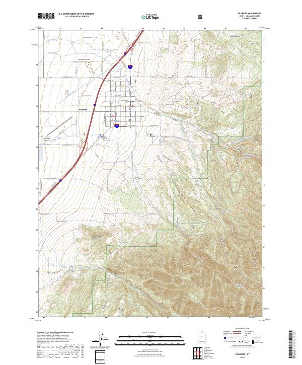 US Topo 7.5-minute map for Fillmore UT