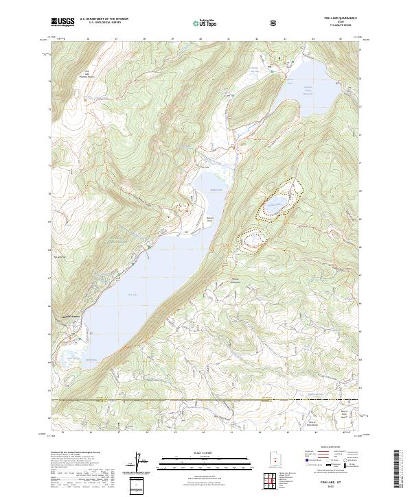 US Topo 7.5-minute map for Fish Lake UT