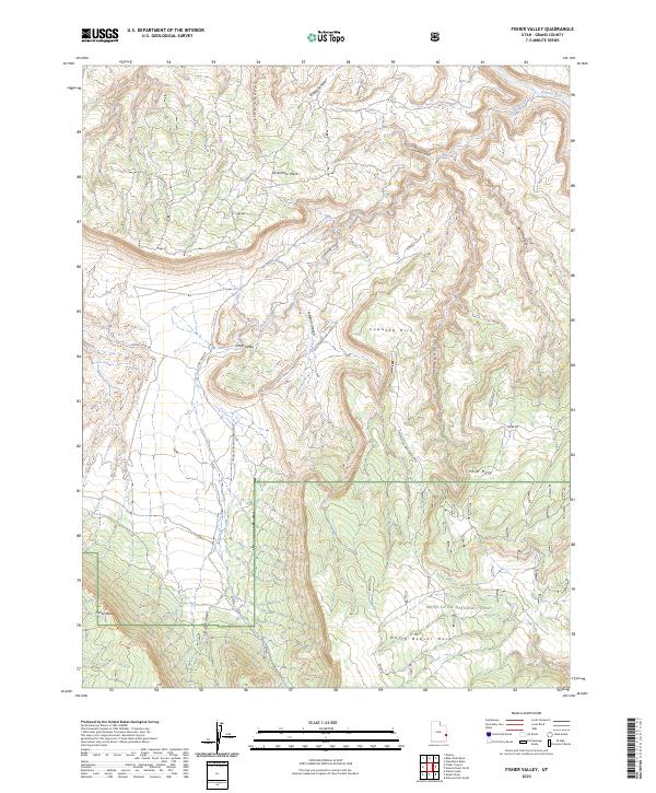 US Topo 7.5-minute map for Fisher Valley UT