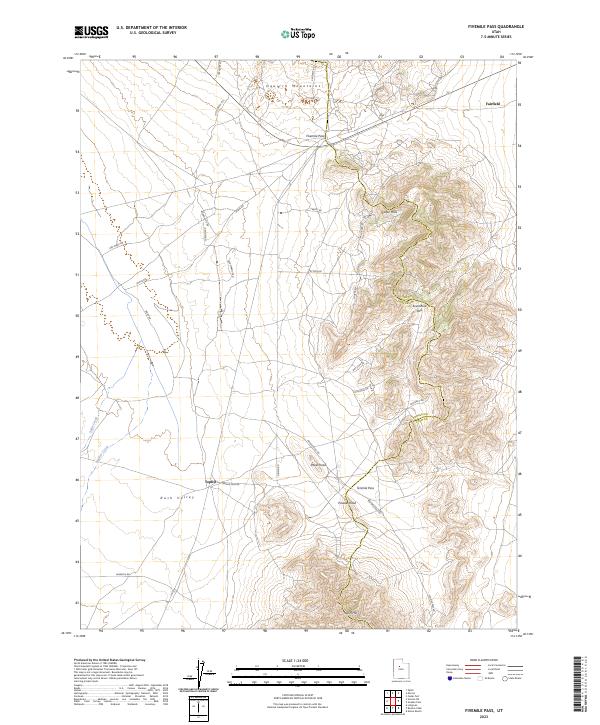 US Topo 7.5-minute map for Fivemile Pass UT