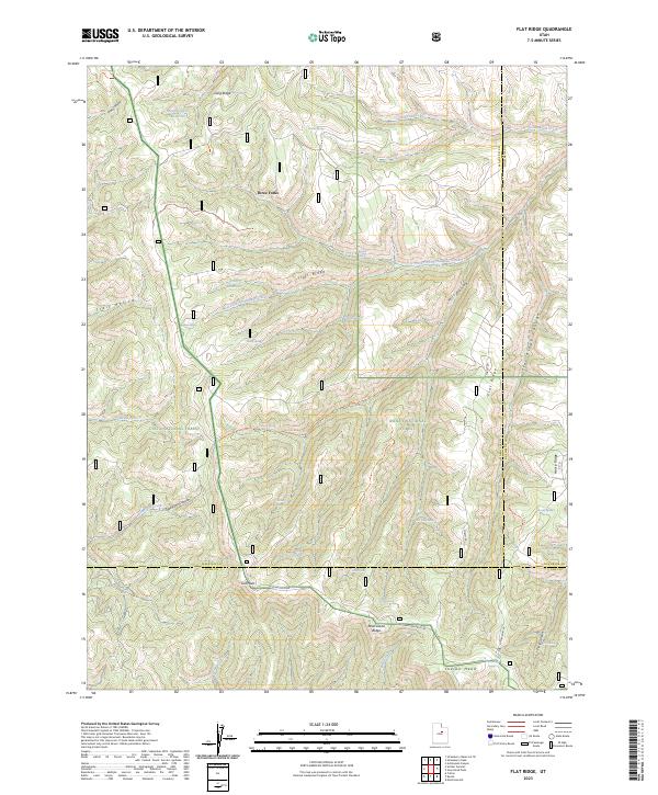 US Topo 7.5-minute map for Flat Ridge UT