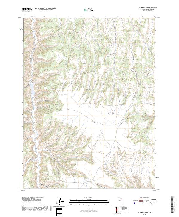 US Topo 7.5-minute map for Flat Rock Mesa UT