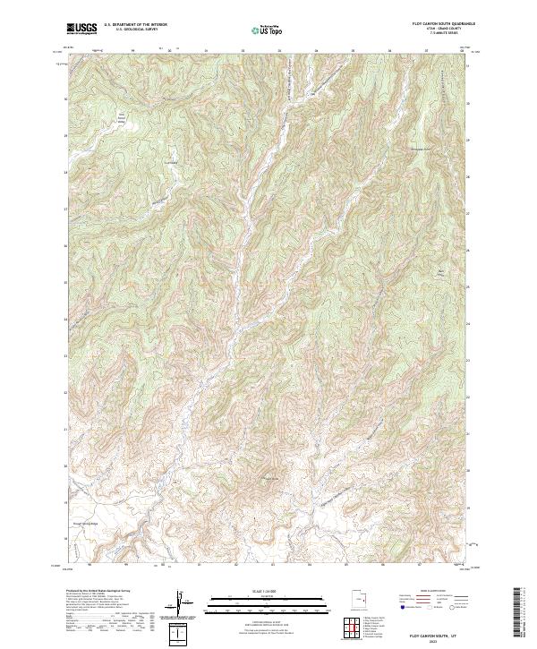 US Topo 7.5-minute map for Floy Canyon South UT