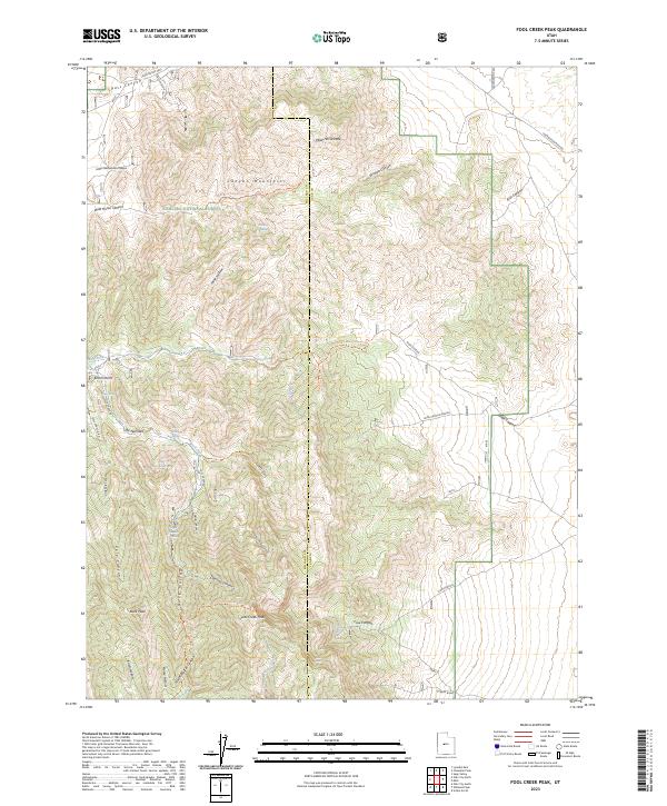 US Topo 7.5-minute map for Fool Creek Peak UT