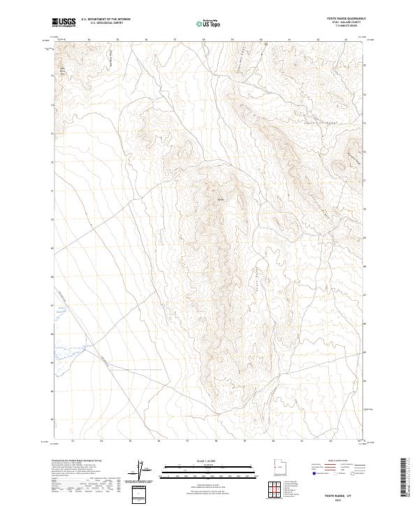 US Topo 7.5-minute map for Foote Range UT