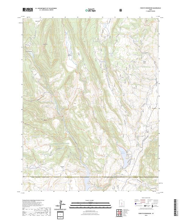 US Topo 7.5-minute map for Forsyth Reservoir UT