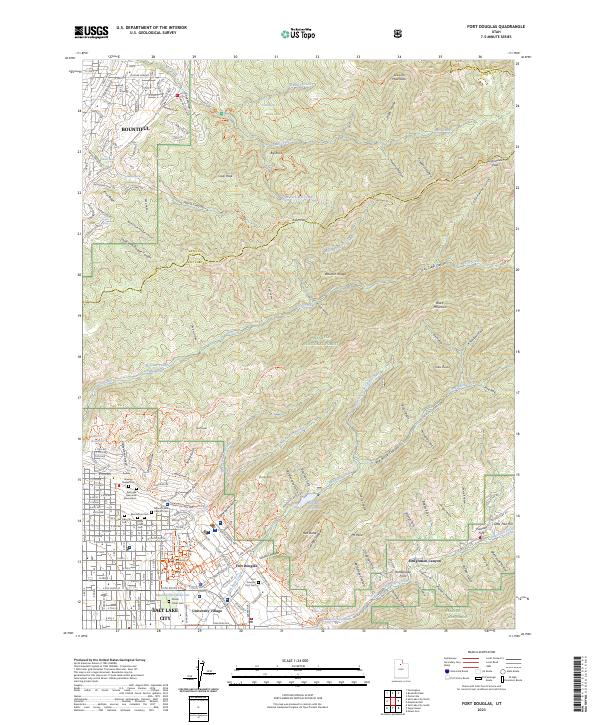 US Topo 7.5-minute map for Fort Douglas UT