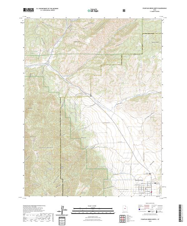 US Topo 7.5-minute map for Fountain Green North UT