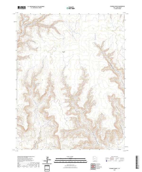 US Topo 7.5-minute map for Fourmile Bench UT