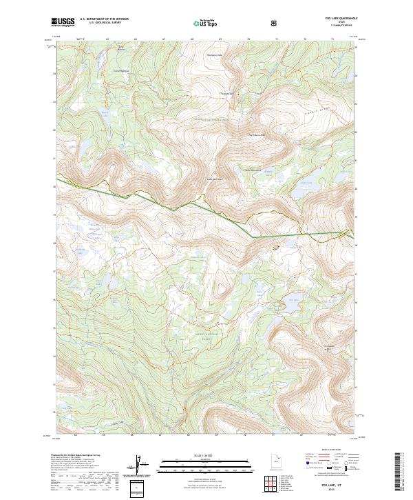 US Topo 7.5-minute map for Fox Lake UT