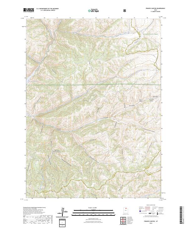 US Topo 7.5-minute map for Francis Canyon UT