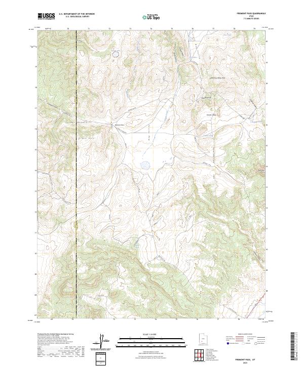 US Topo 7.5-minute map for Fremont Pass UT