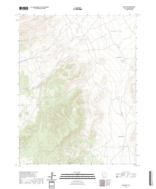 US Topo 7.5-minute map for Frisco SW UT