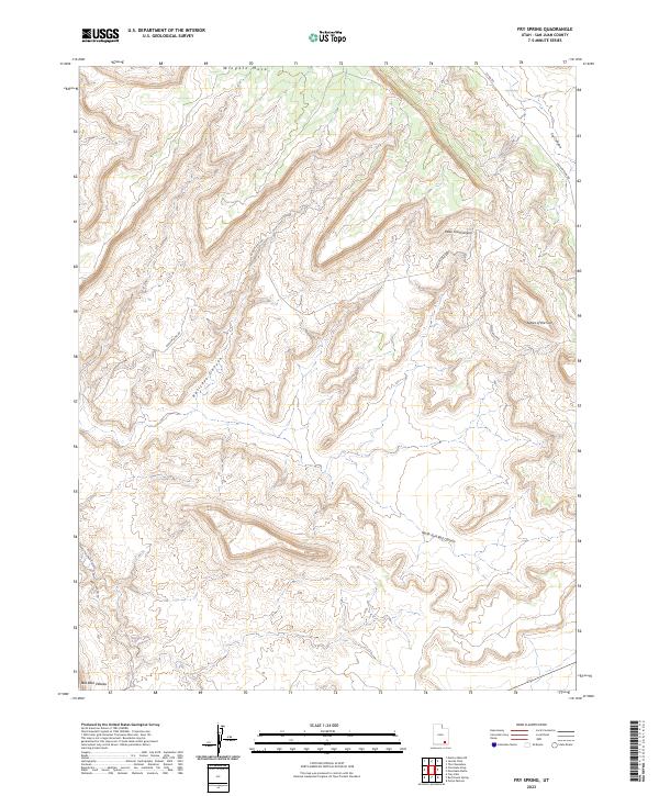 US Topo 7.5-minute map for Fry Spring UT