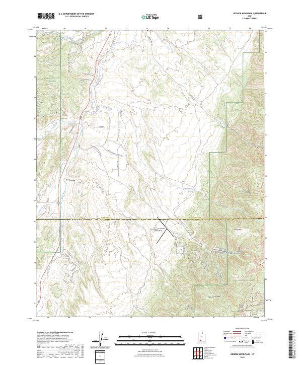 US Topo 7.5-minute map for George Mountain UT