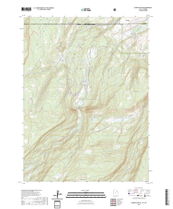 US Topo 7.5-minute map for Gilbert Peak NE UTWY