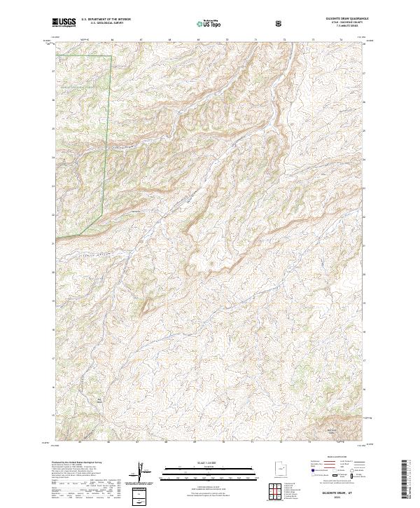 US Topo 7.5-minute map for Gilsonite Draw UT