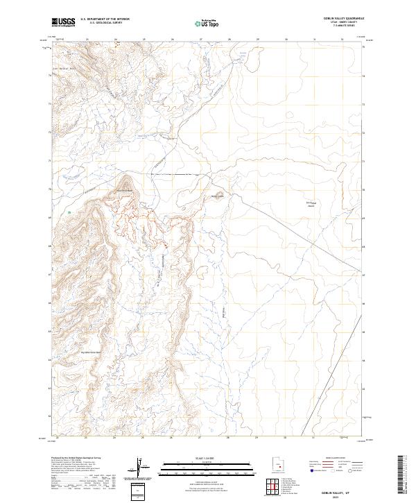 US Topo 7.5-minute map for Goblin Valley UT