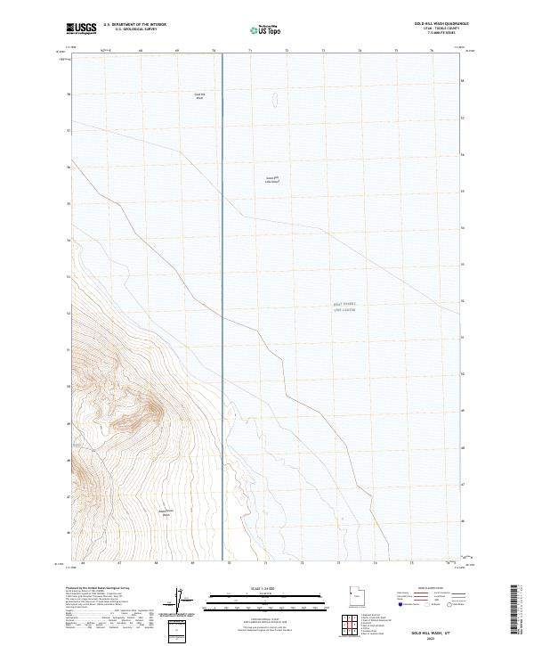 US Topo 7.5-minute map for Gold Hill Wash UT