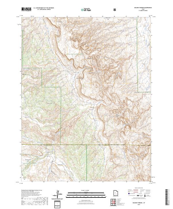 US Topo 7.5-minute map for Golden Throne UT