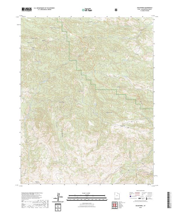 US Topo 7.5-minute map for Goldstrike UT