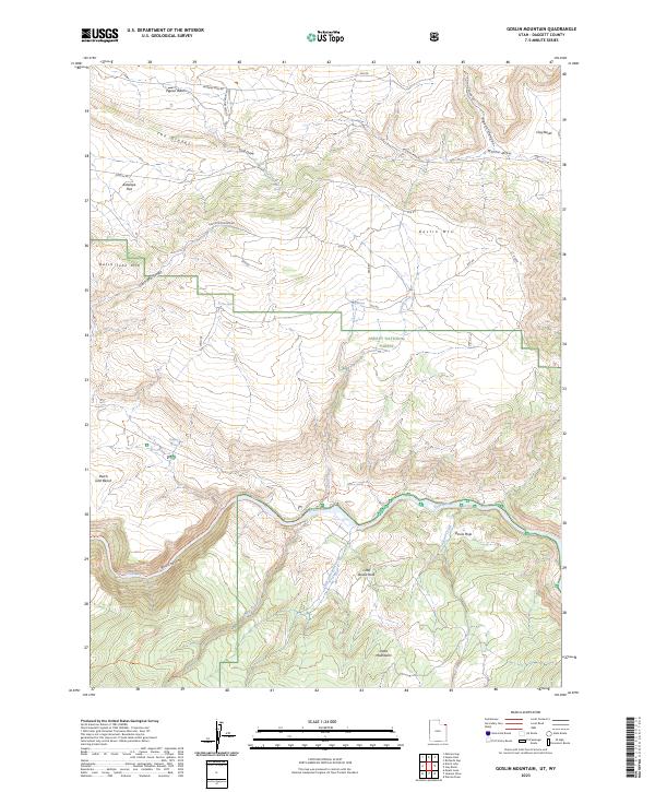 US Topo 7.5-minute map for Goslin Mountain UTWY