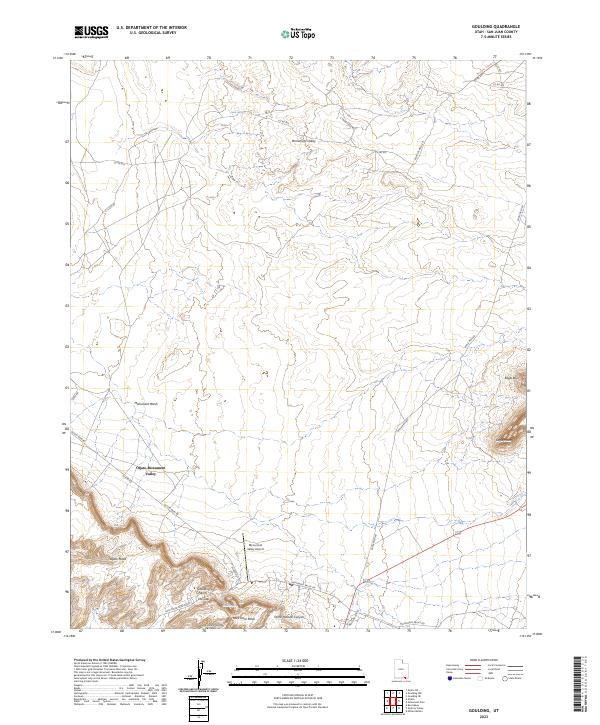 US Topo 7.5-minute map for Goulding UT