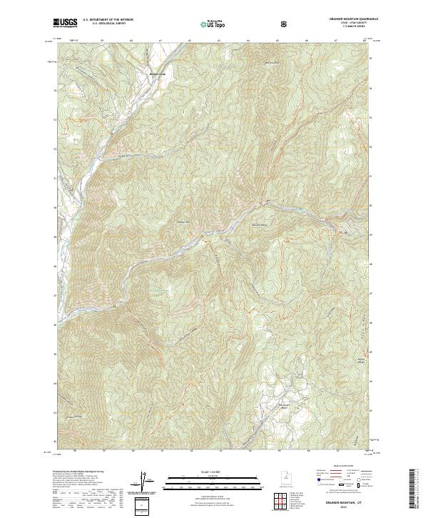 US Topo 7.5-minute map for Granger Mountain UT