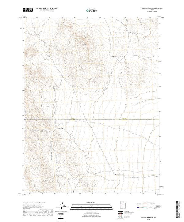 US Topo 7.5-minute map for Granite Mountain UT